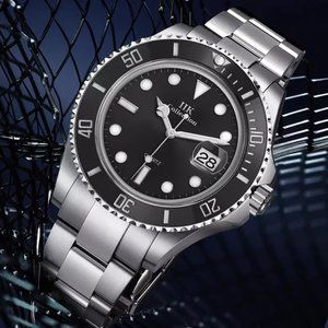 Men Stainless Steel Watch Date Water Resistant Quartz Brand New